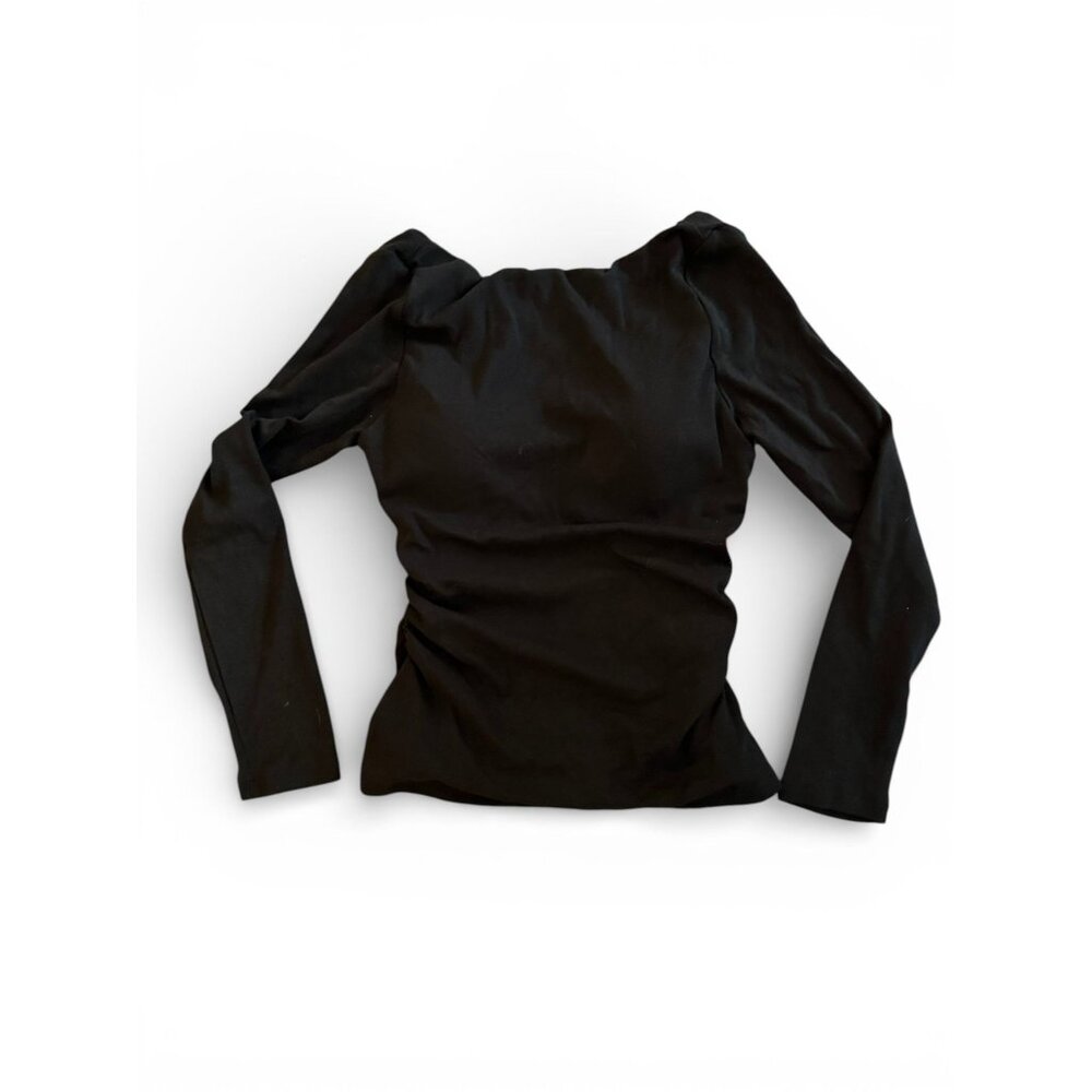 OGL Move LiteWarm Open Back Brami Top NWT | EcoMousse Boatneck Ruched Balletcore